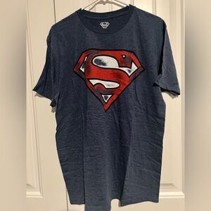 Superman Logo T-Shirt in Red and Blue For Men
